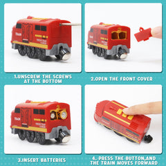 Wdmiya Forest Train Set compatible with Thomas and Brio for versatile setups.