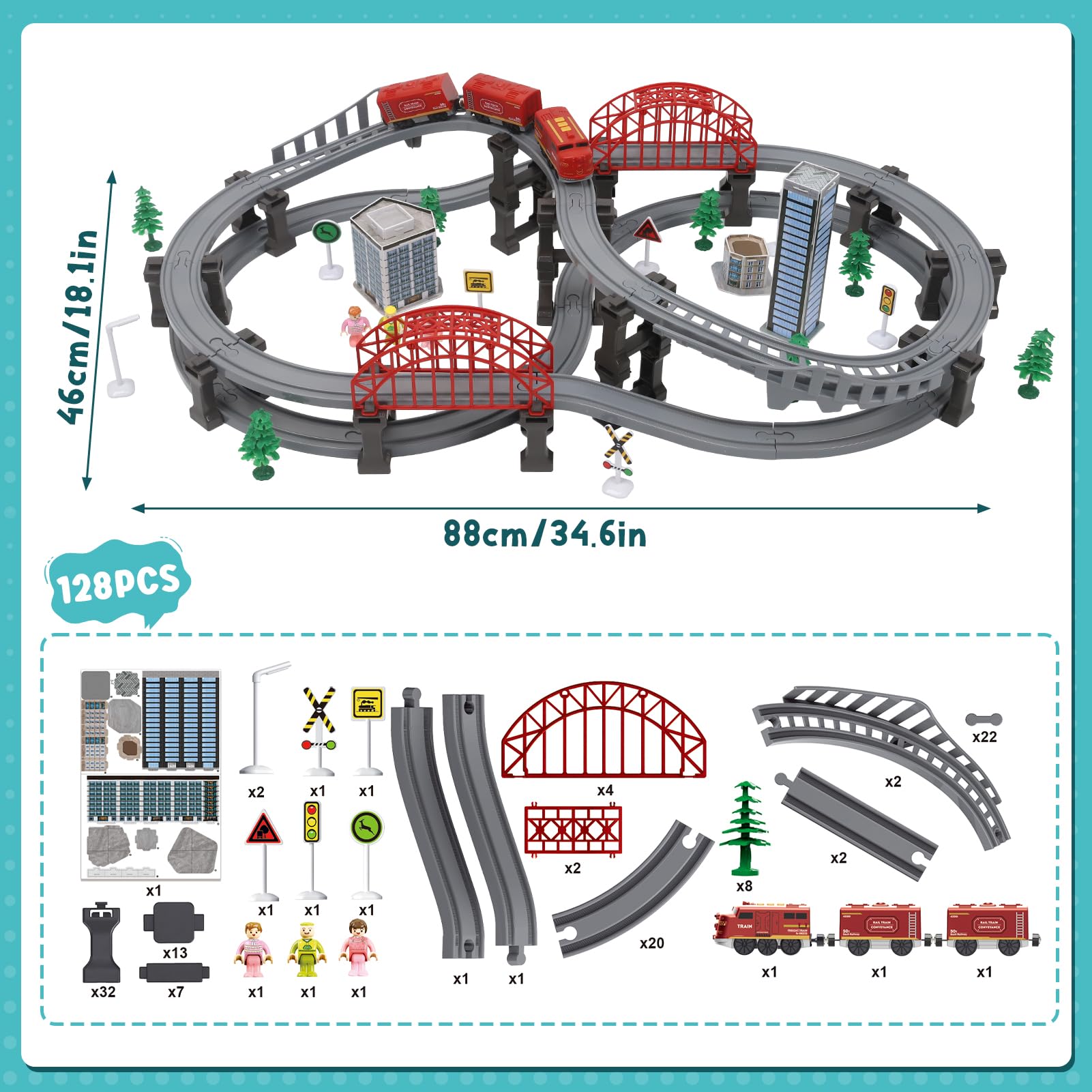 Wdmiya Train Set figures include people to enrich role-play scenarios.