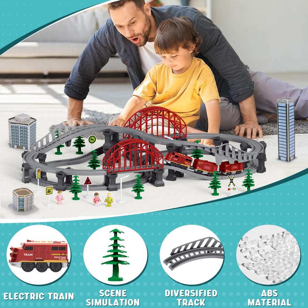 Wdmiya Train Set track sections enable expandable layouts for longer runs.