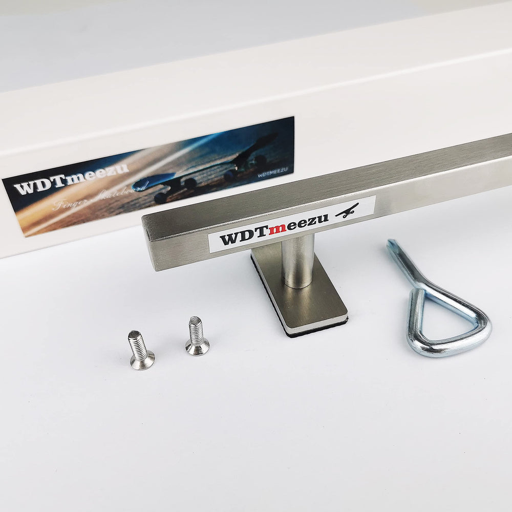 WDTMEEZU flat rail base in stainless steel for stable mounting.