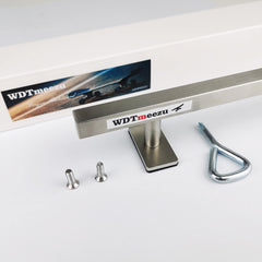 WDTMEEZU flat rail base in stainless steel for stable mounting.