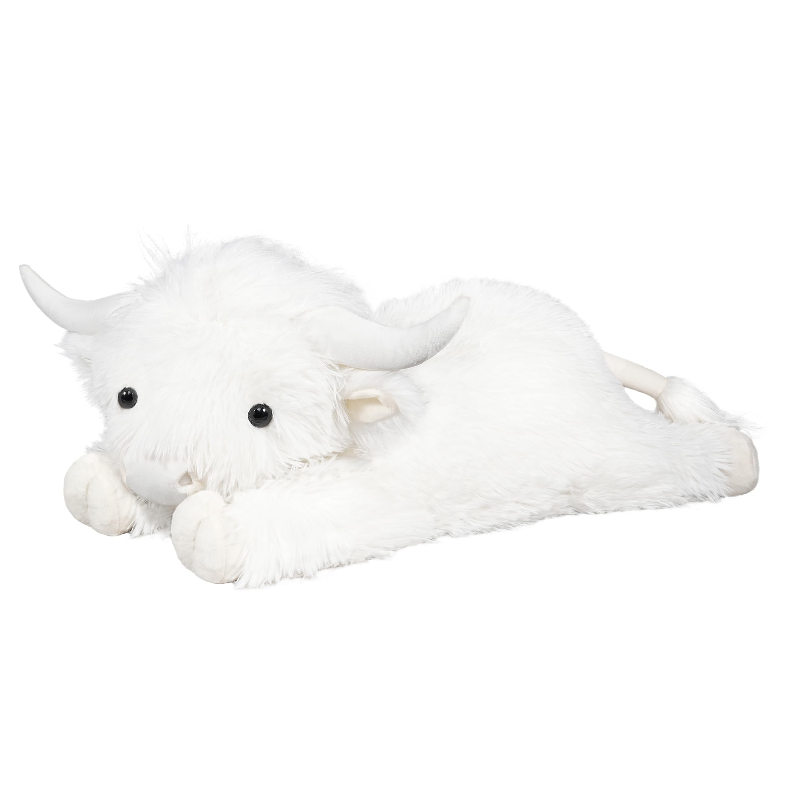WDXDSOB Highland Cow stuffed animal front view, cuddly decor for kids' room