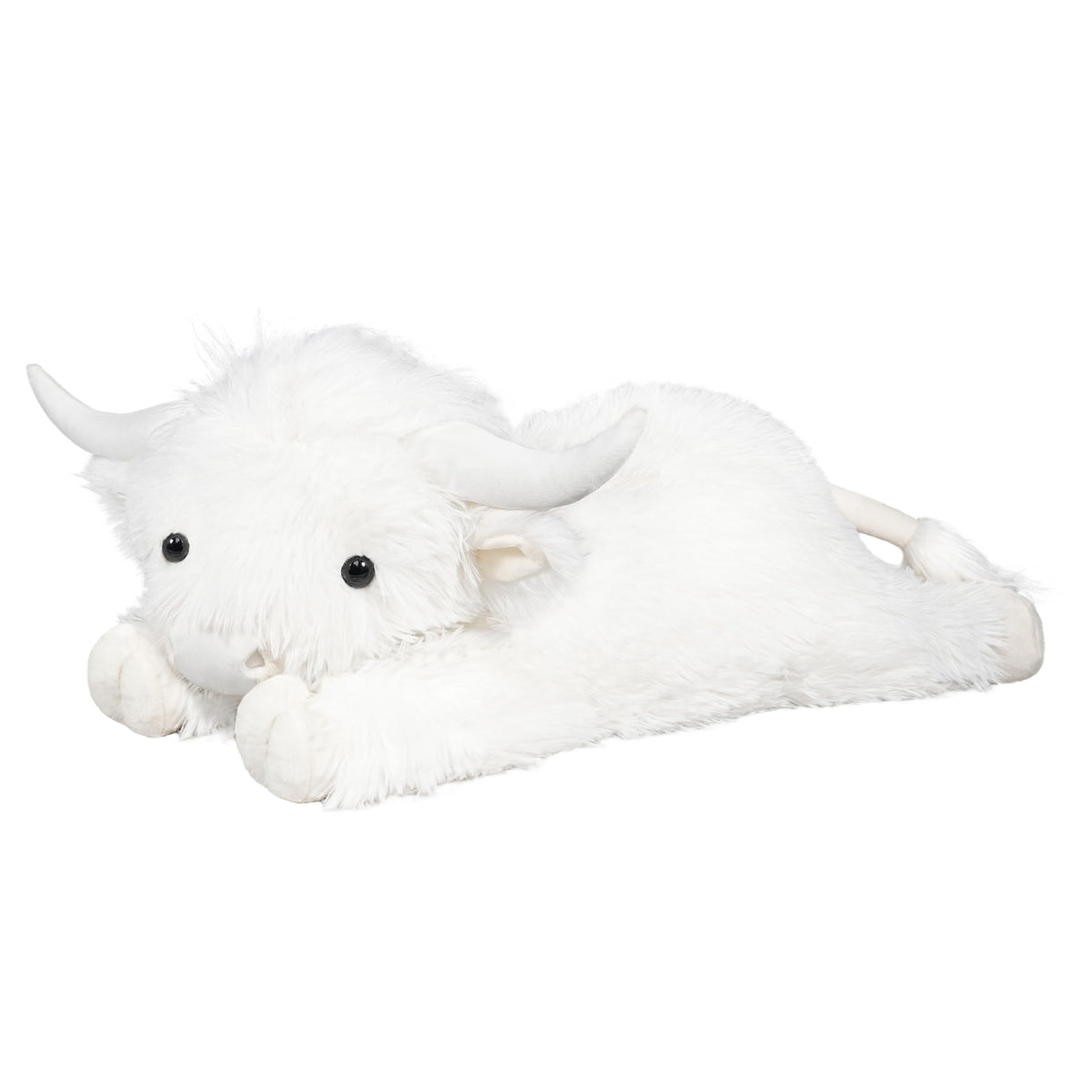 WDXDSOB Highland Cow stuffed animal front view, cuddly decor for kids' room