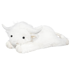 WDXDSOB Highland Cow stuffed animal front view, cuddly decor for kids' room
