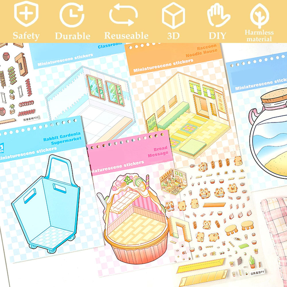 WDXIUE Desk Journal Setup sticker enhances desk decor and mindful doodling.