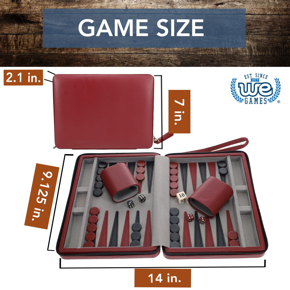 WE Games backgammon two dice cups for convenient rolling on the go