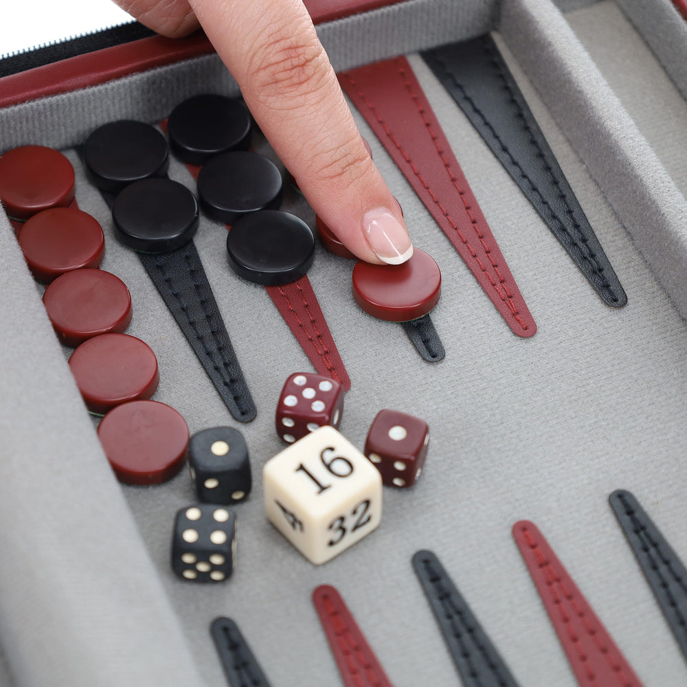WE Games backgammon dice and doubling cube included for quick setup