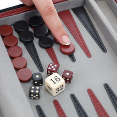 WE Games backgammon dice and doubling cube included for quick setup