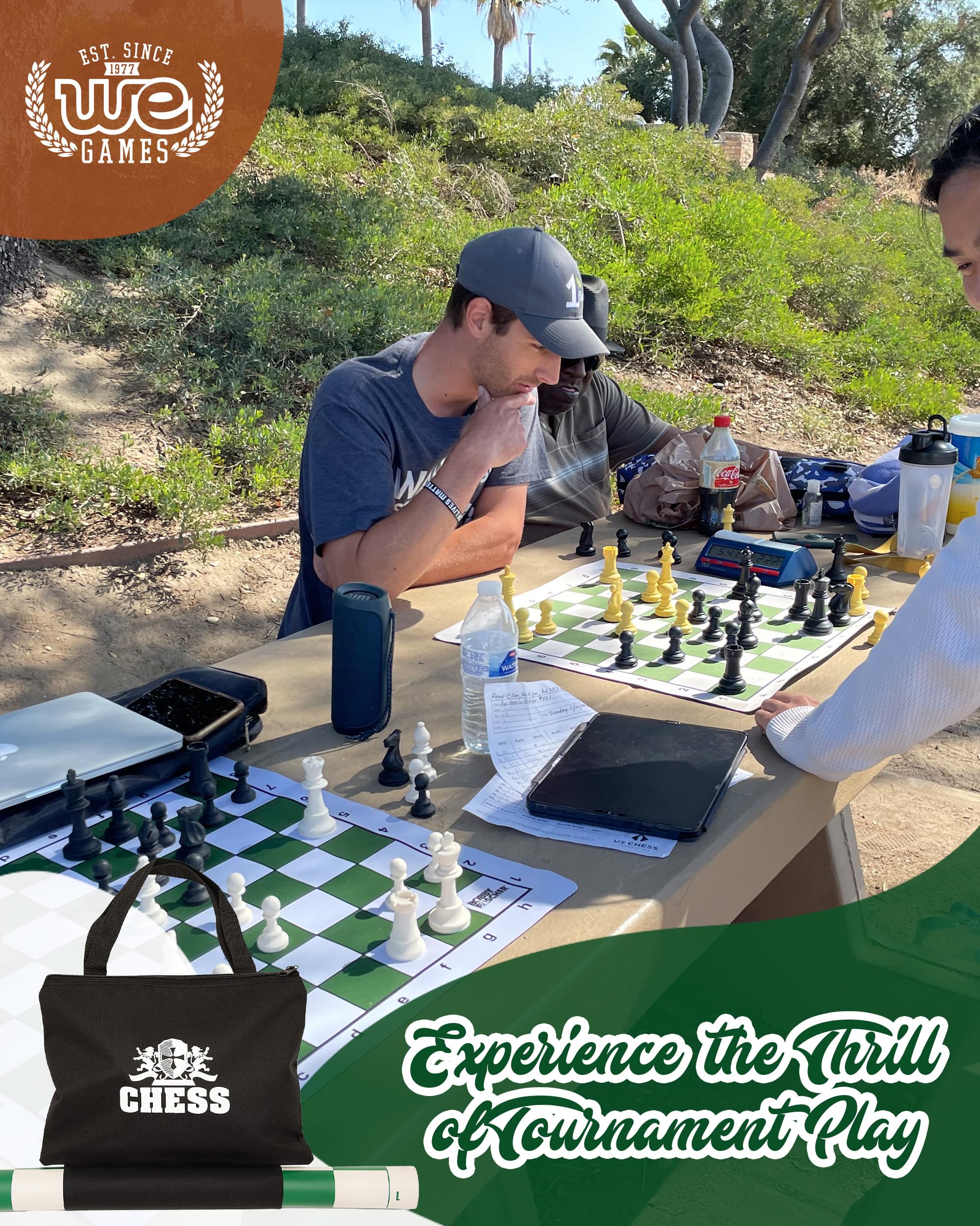 WE Games 34-piece set with extra Queens for diverse openings