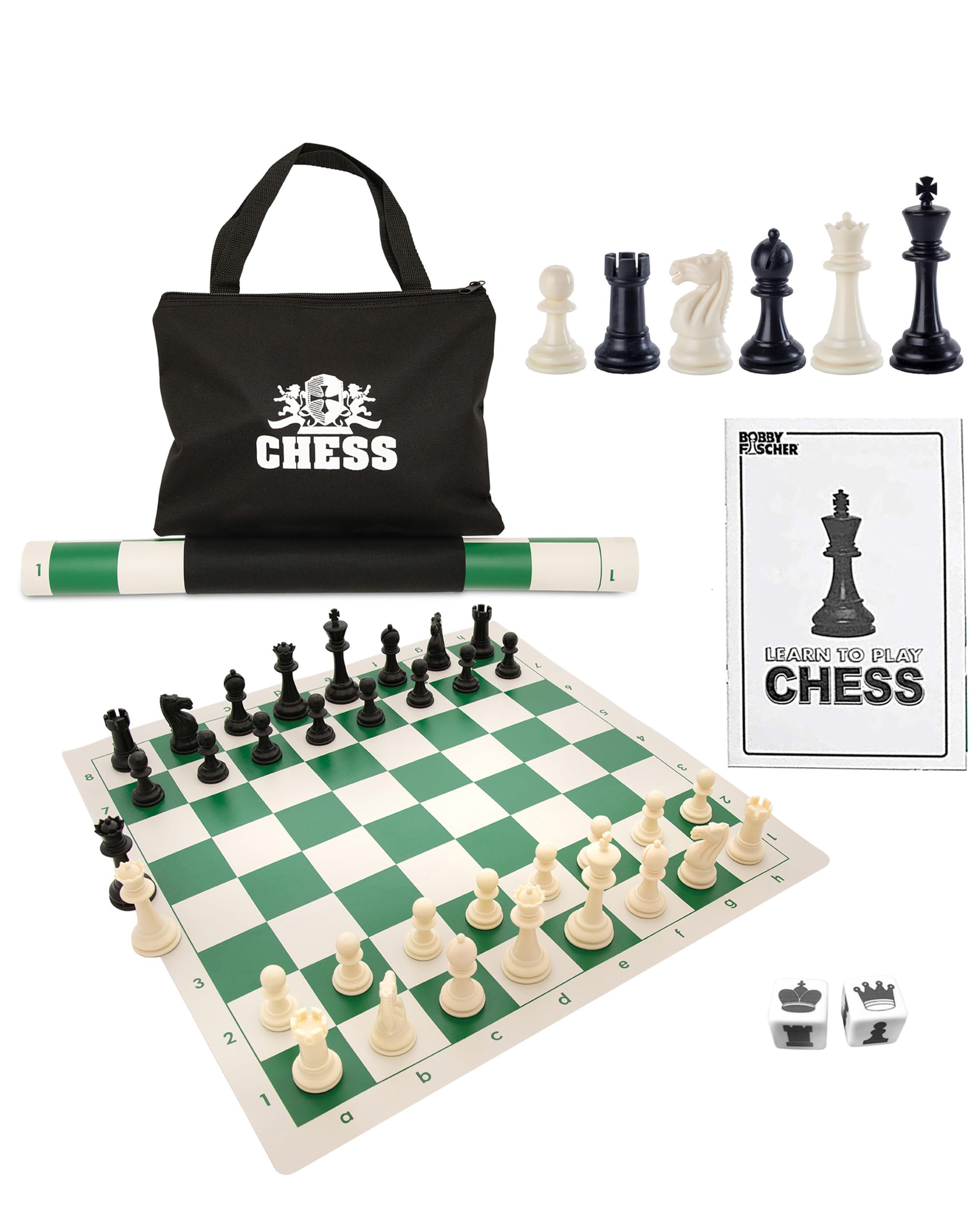 WE Games roll-up board image showing portable play for travel chess