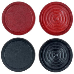WE Games checkers pieces showing solid wood durability and premium feel