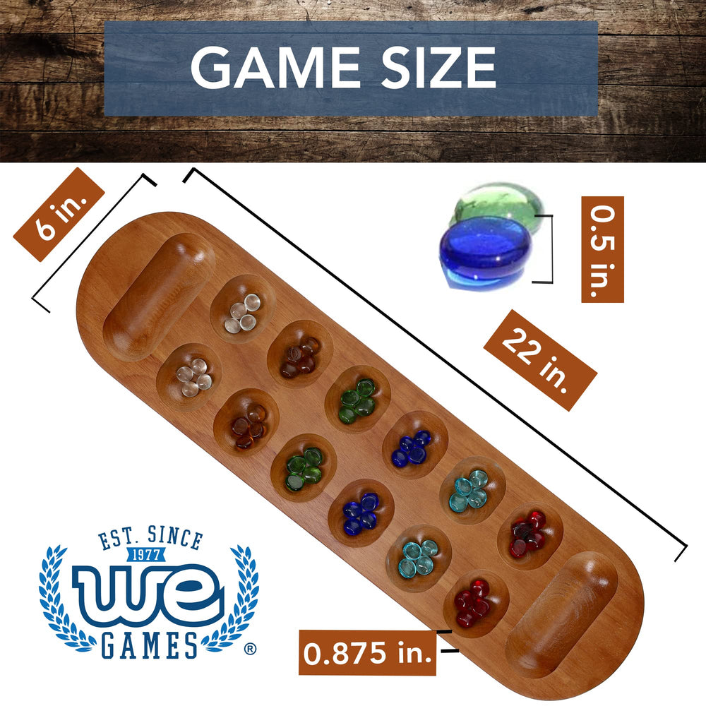 WE Games 22x6-inch board ready for tabletop play