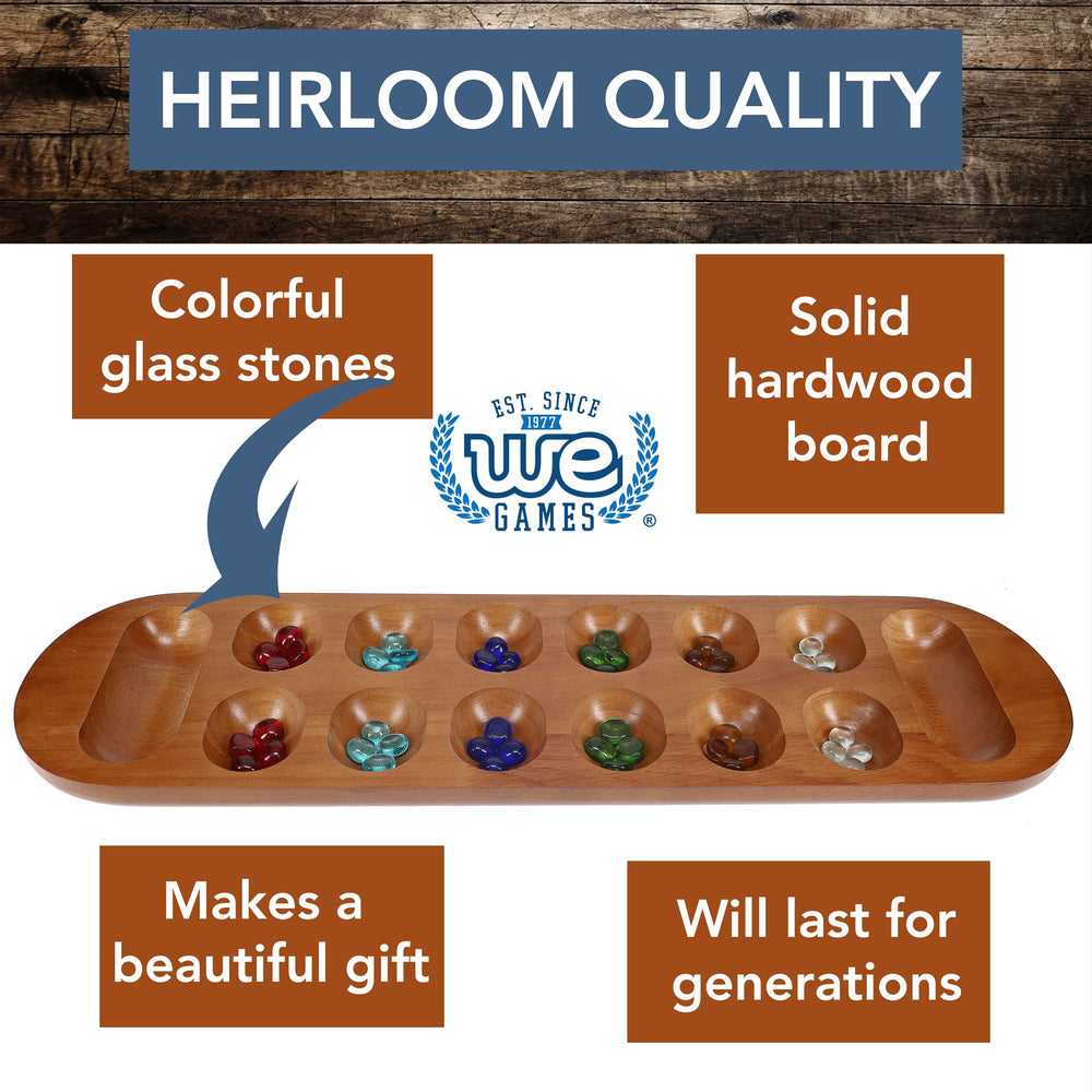 WE Games walnut-finish board highlighting craftsmanship and warmth