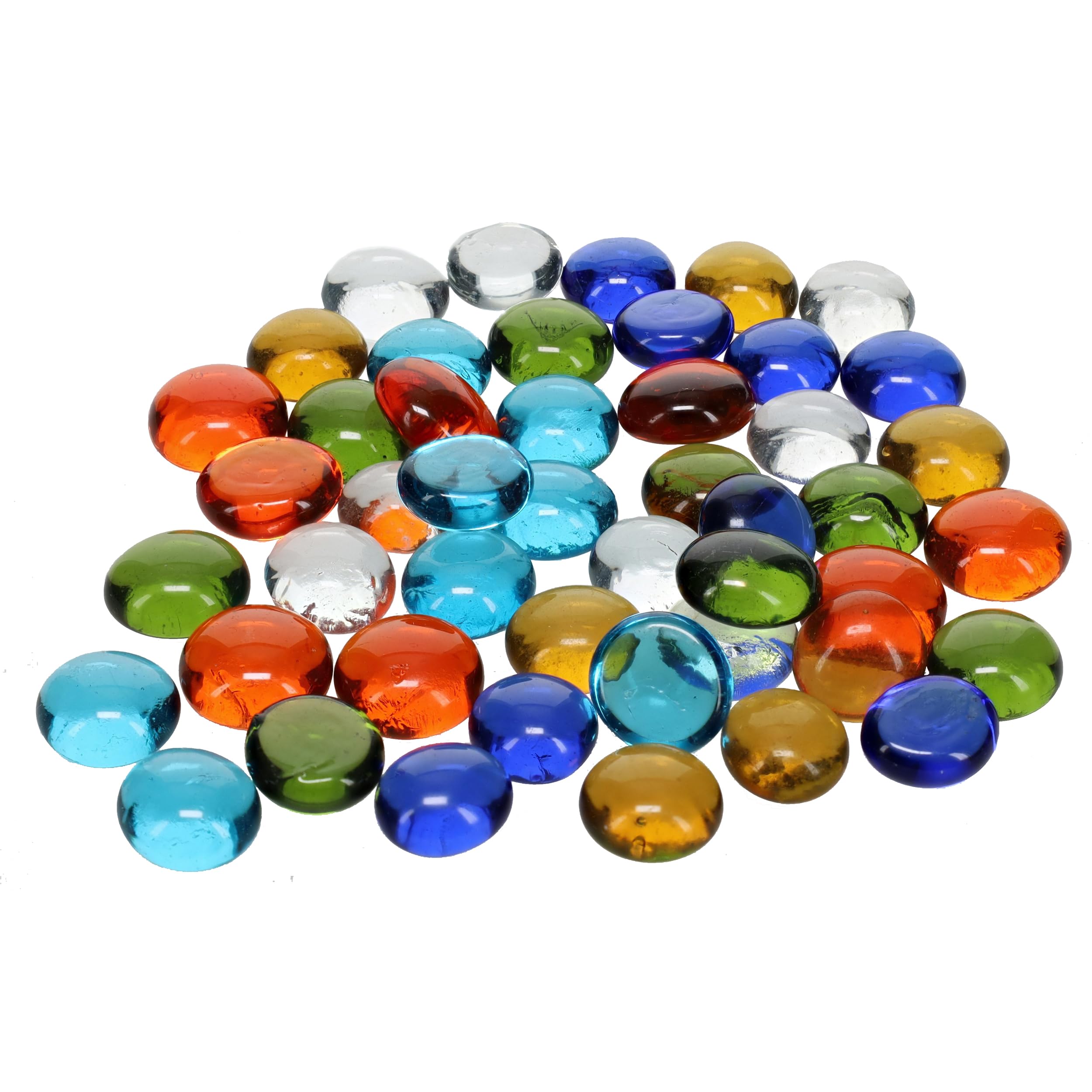 WE Games glass mancala stones in assorted colors for bright, travel-ready play