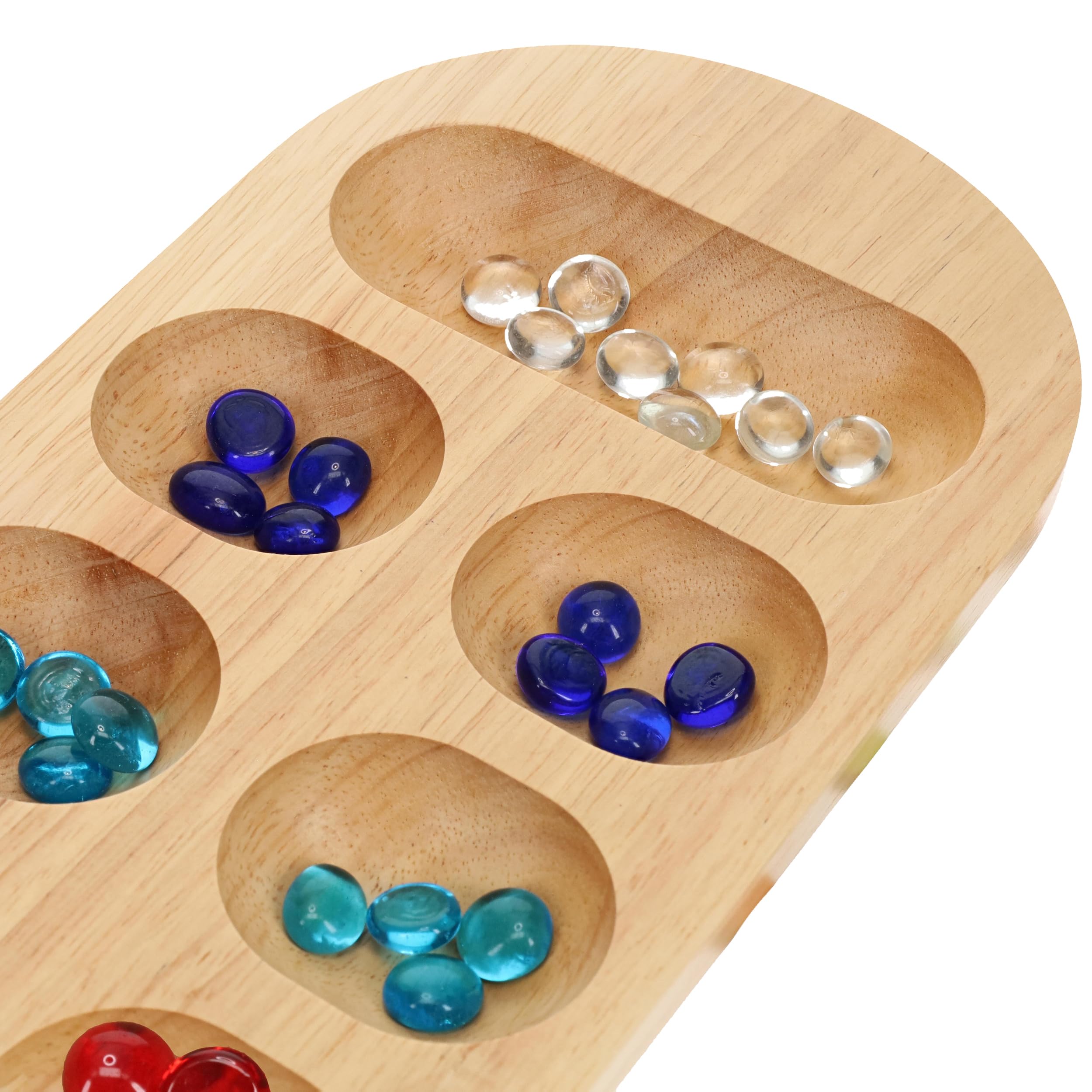 WE Games glass mancala stones in assorted colors support quick rounds