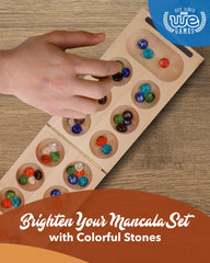 WE Games colorful mancala stones ideal for family nights or travel