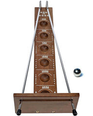 WE Games Shoot The Moon large wooden board top view promotes family game nights.