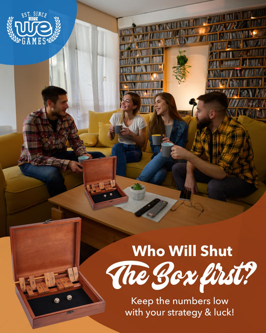 WE Games Shut-The-Box metal rods and pieces for engaging tabletop action.