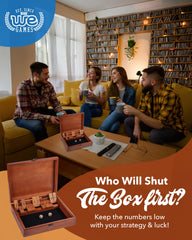 WE Games Shut-The-Box metal rods and pieces for engaging tabletop action.