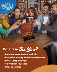 WE Games Shut-The-Box wooden case is ideal for gifting.