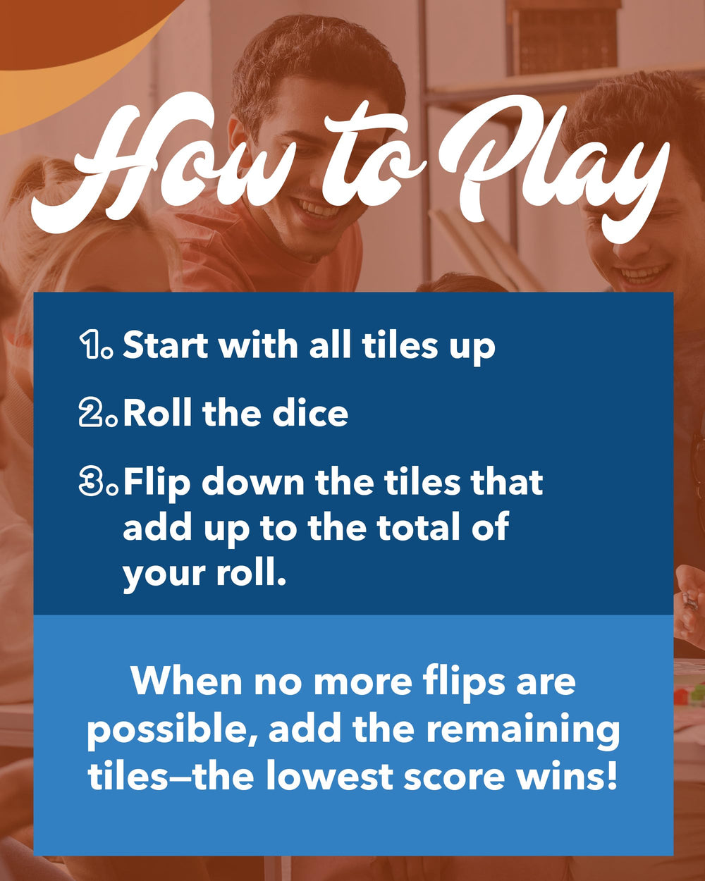 WE Games Shut The Box soft felt playing surface enables smooth dice rolls.