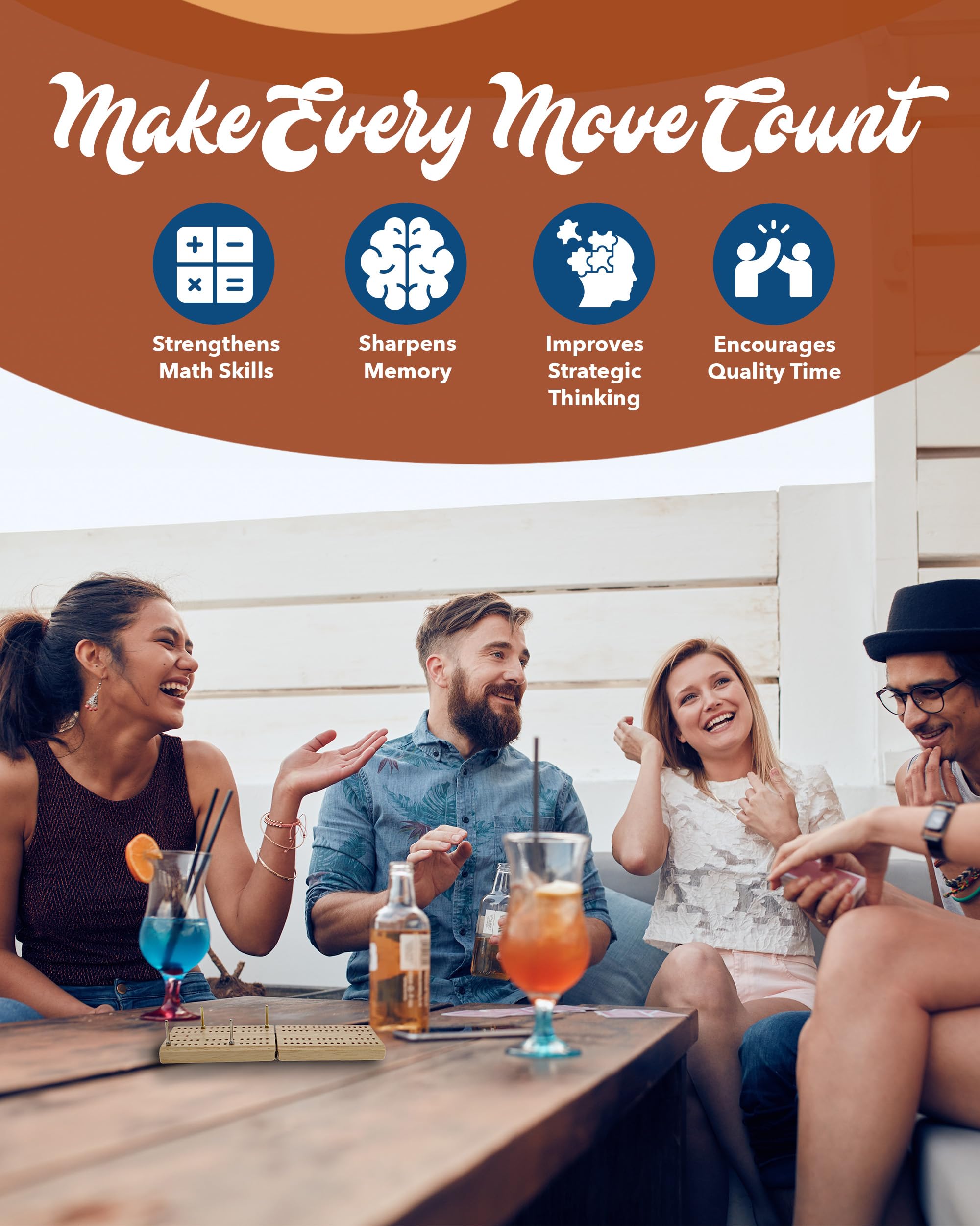 WE Games travel cribbage board drawstring bag for packing.