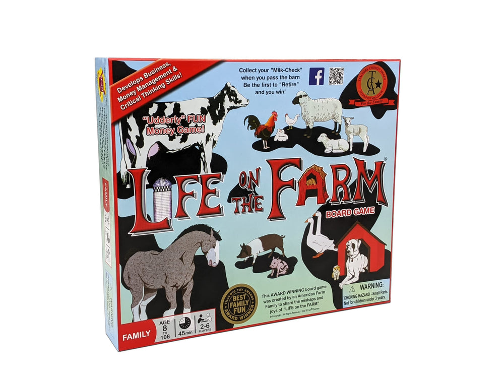 We R Fun Life on the Farm board game cover—great for family game night.