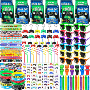 Our We1stdsee 158Pcs video game party favors kit gift bags for kids' birthdays