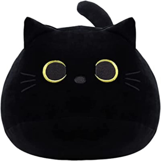 WeBingo Black Cat Plush 16in full-body plush offers cozy comfort and decorative charm.