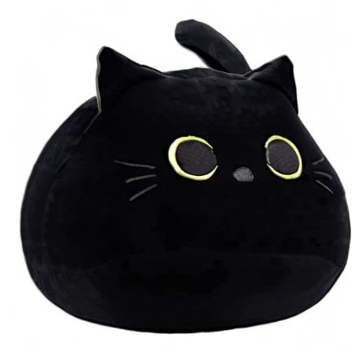 WeBingo Black Cat Plush cozy decor and comforting hugs in one pillow.
