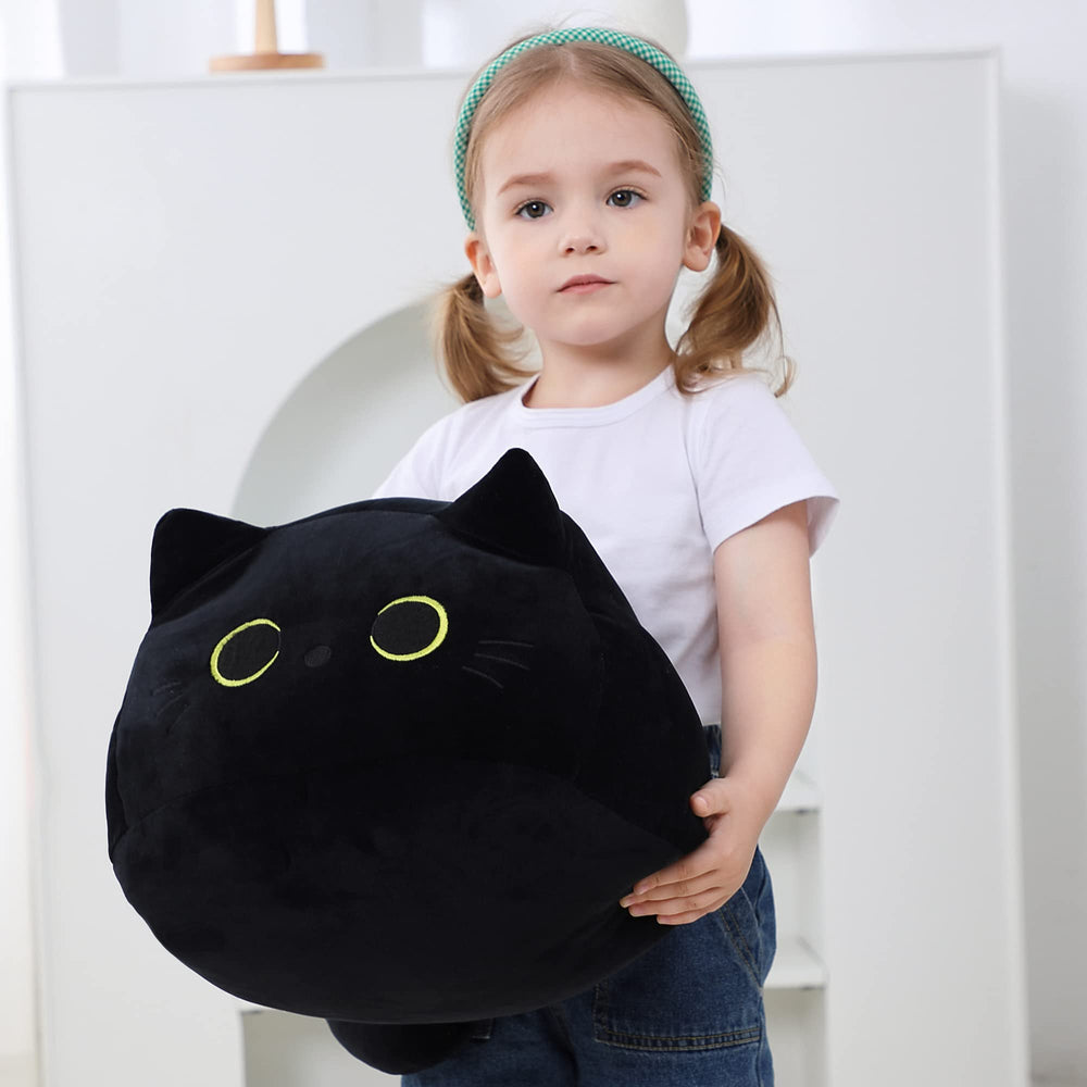 WeBingo Black Cat Plush vacuum-packed returns to shape after a light pat.