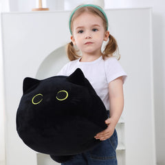 WeBingo Black Cat Plush vacuum-packed returns to shape after a light pat.