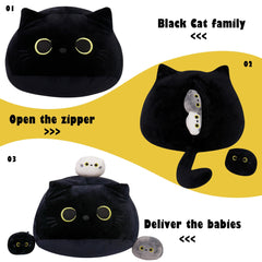 WeBingo vacuum-pack cat plush highlights easy return to shape.