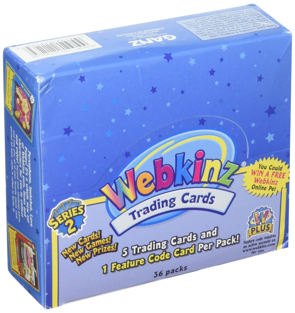 Webkinz Trading Cards Series 2 box front, ideal for collectors.