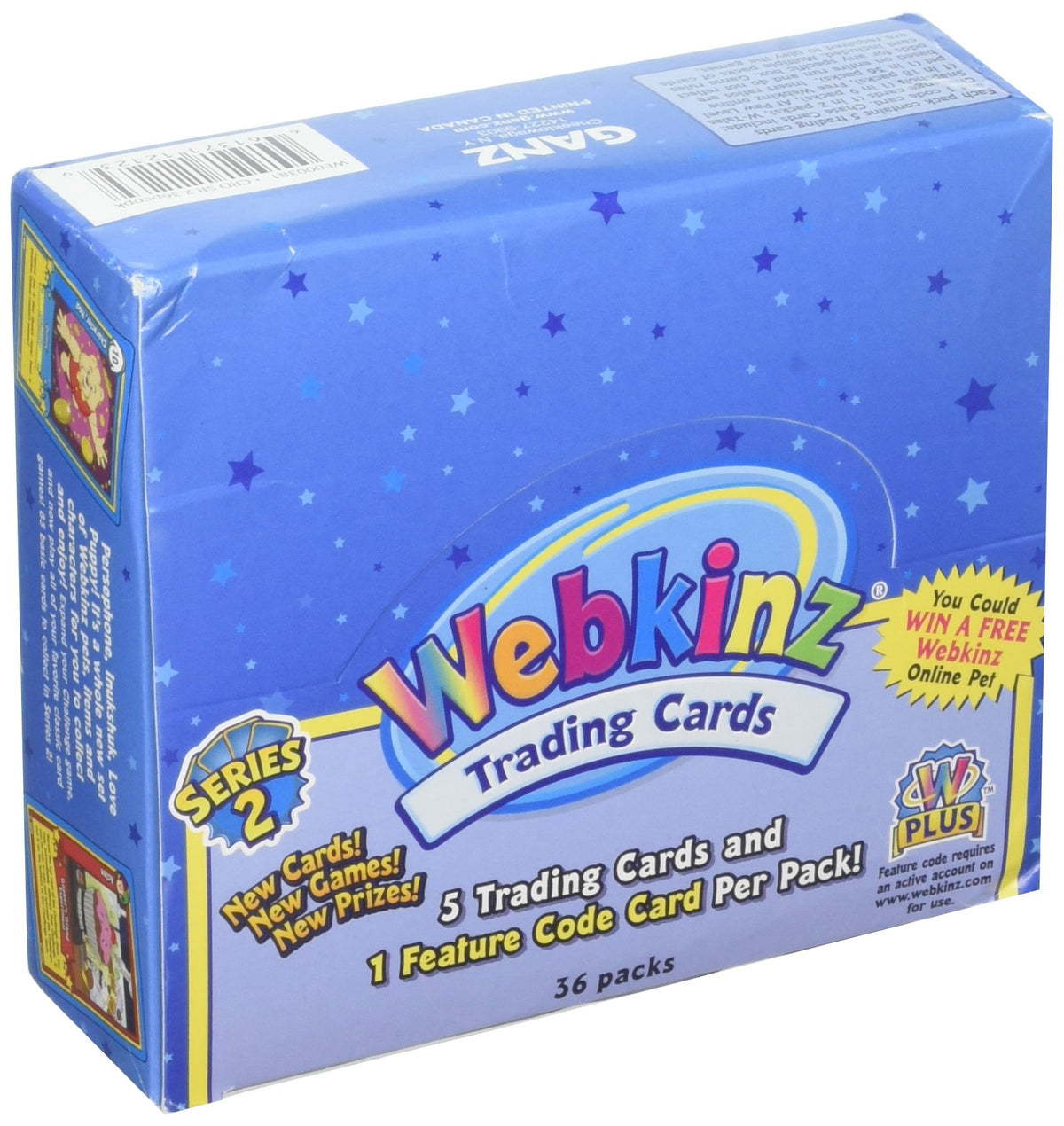 Webkinz Trading Cards Series 2 box front, ideal for collectors.