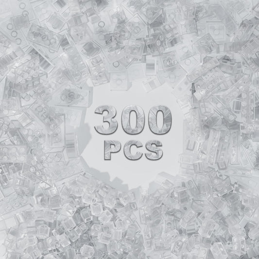 WEBRICK 300 Pcs transparent bricks pack for versatile creative construction.