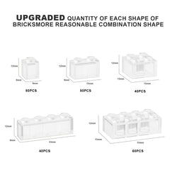 WEBRICK transparent bricks closeup highlighting smooth edges for safe play.