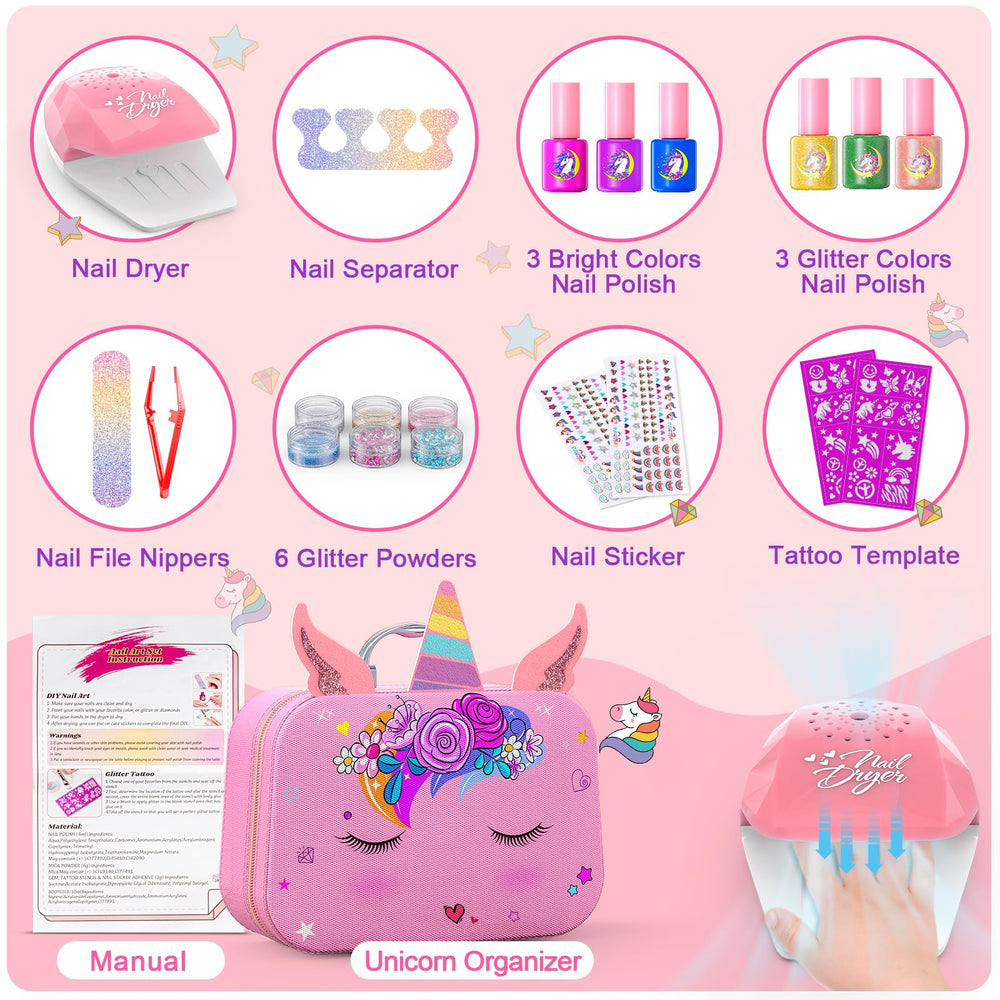 Websonaw glitter powder and diamonds add sparkle to nail art.