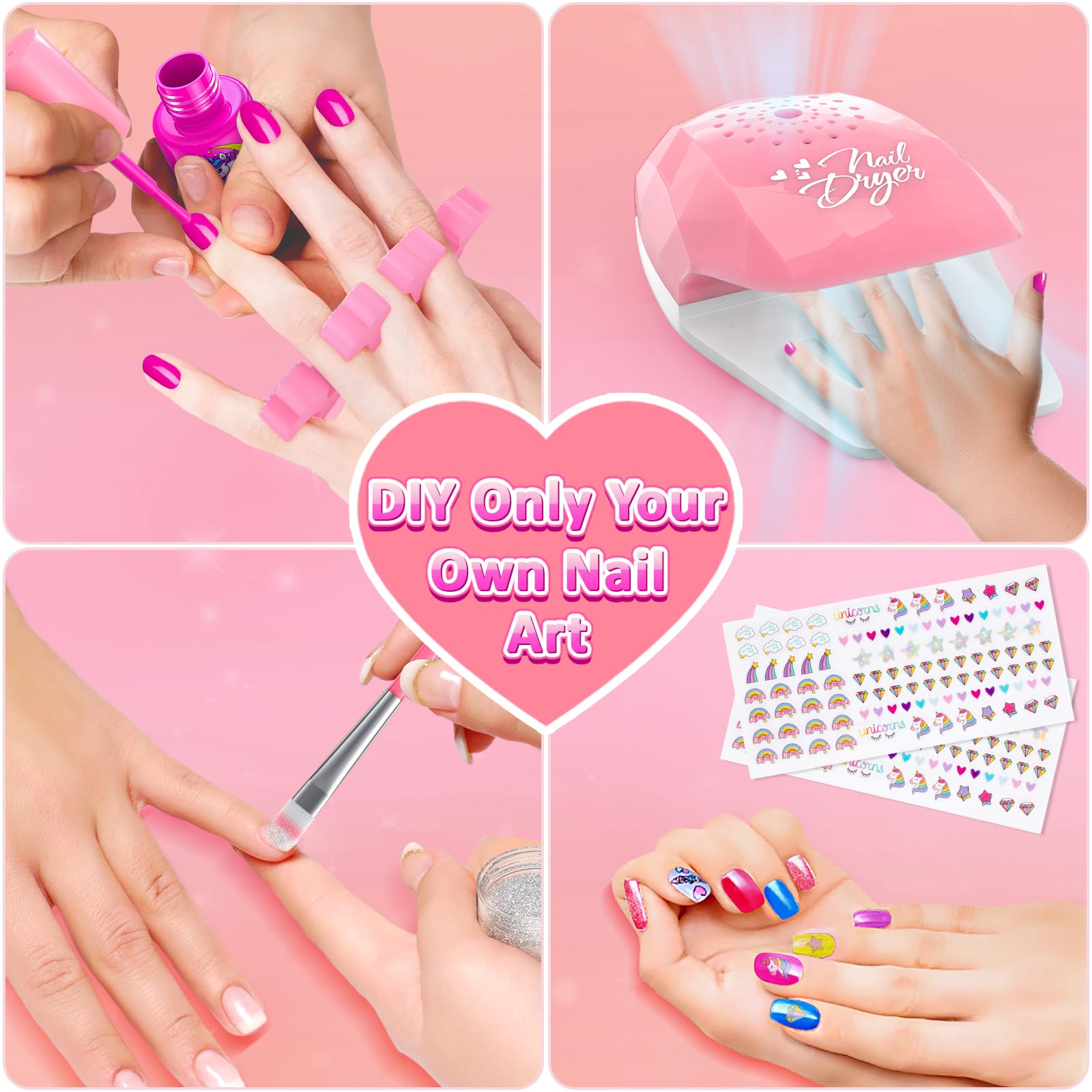 Websonaw nail stickers and tattoos inspire imaginative designs for kids.