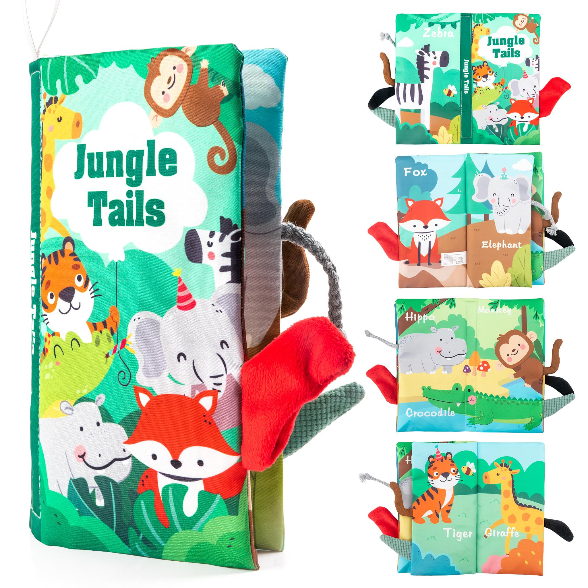 WECHARM KIDS baby book cover with crinkle texture for tactile exploration.