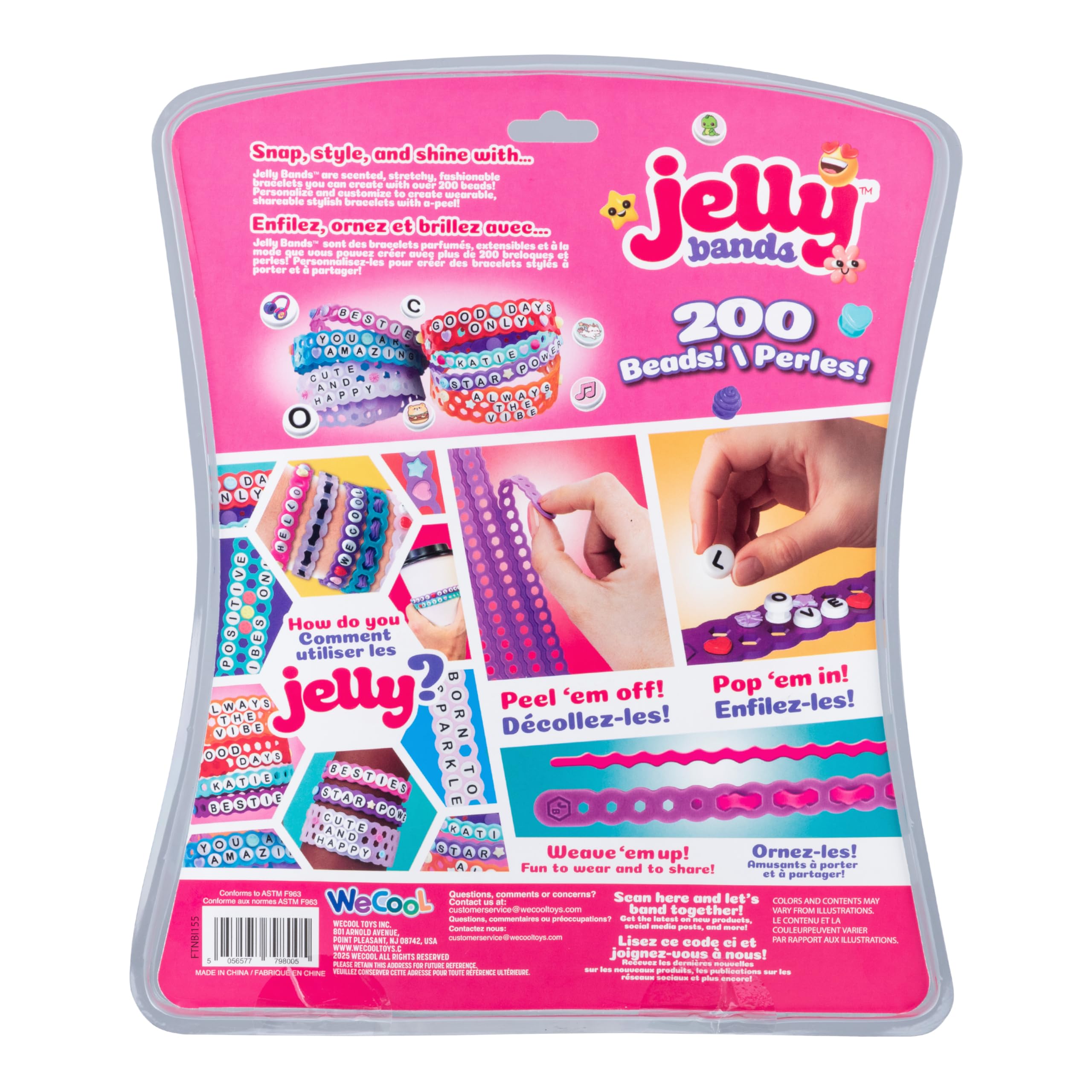 WeCool Jelly Bands beads variety over 200 pieces for endless design choices