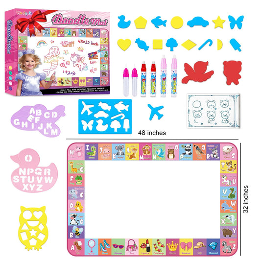 Wedopro water doodle mat pen drawing demonstrating mess-free color reveal