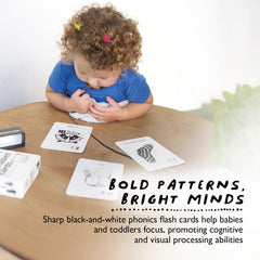 Wee Gallery double-sided-letter-animal-flashcards enable interactive alphabet play.