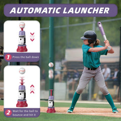 Wee Wonders automatic launcher in action for continuous batting fun