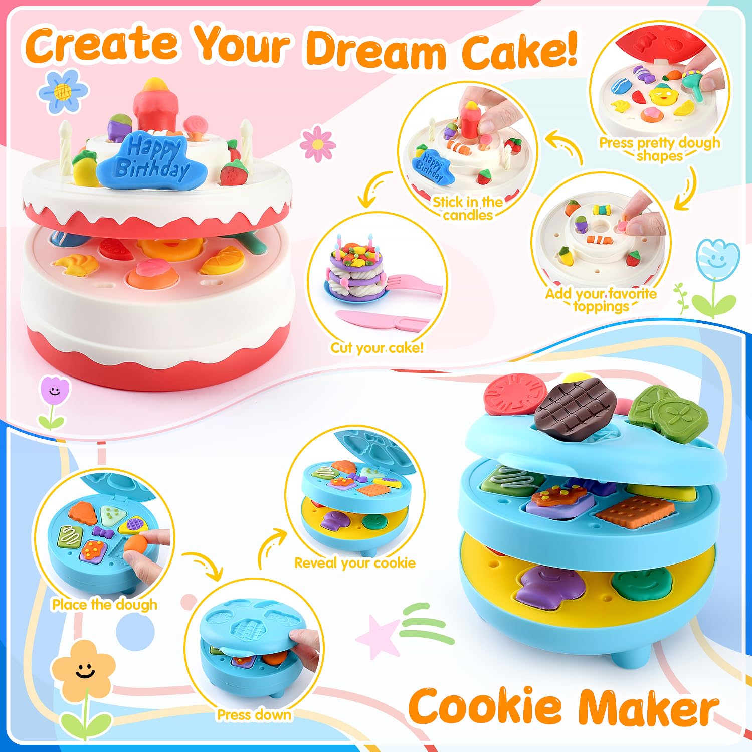 WeeHomm 5-in-1 color dough pizza baking set invites tasty pretend menus.