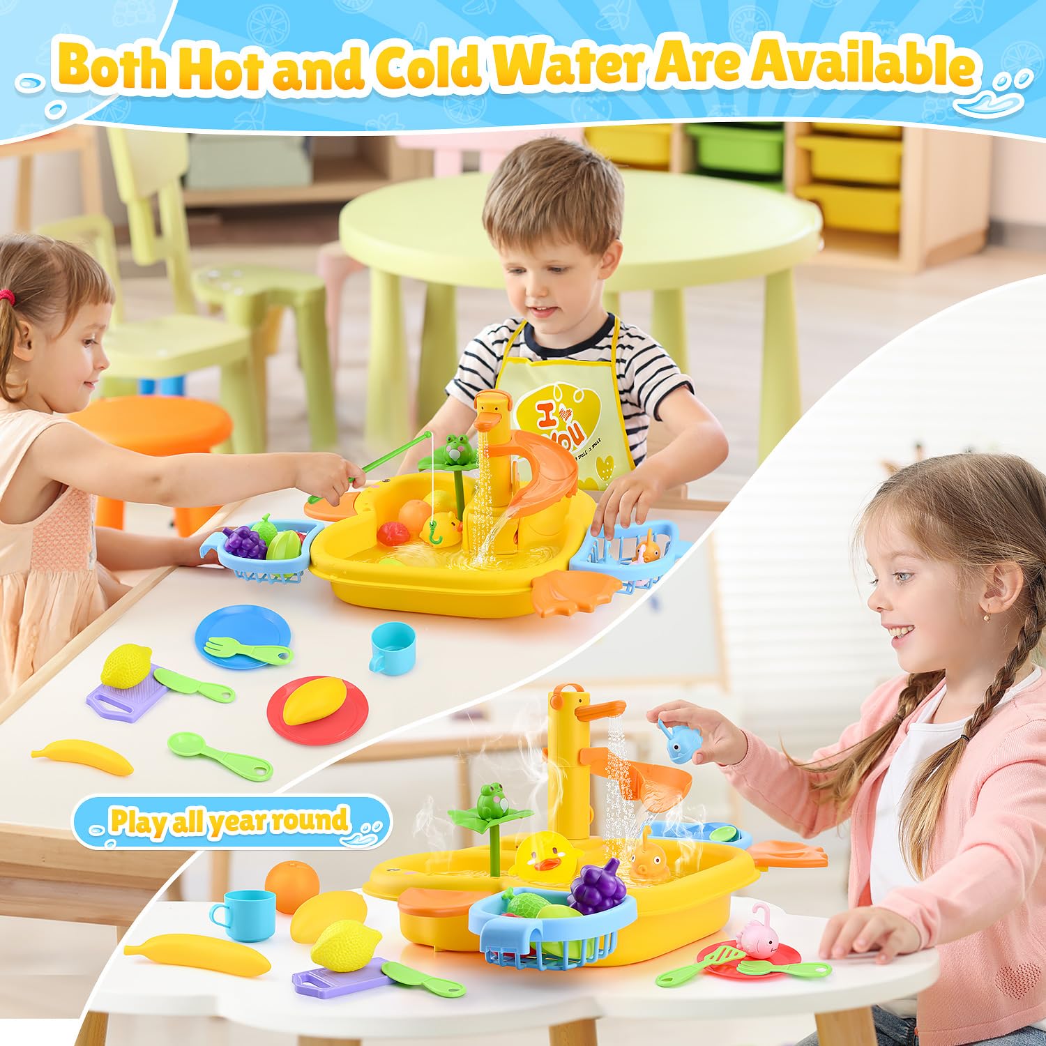 WeeHomm toy food and dishwasher accessories for imaginative kitchen play