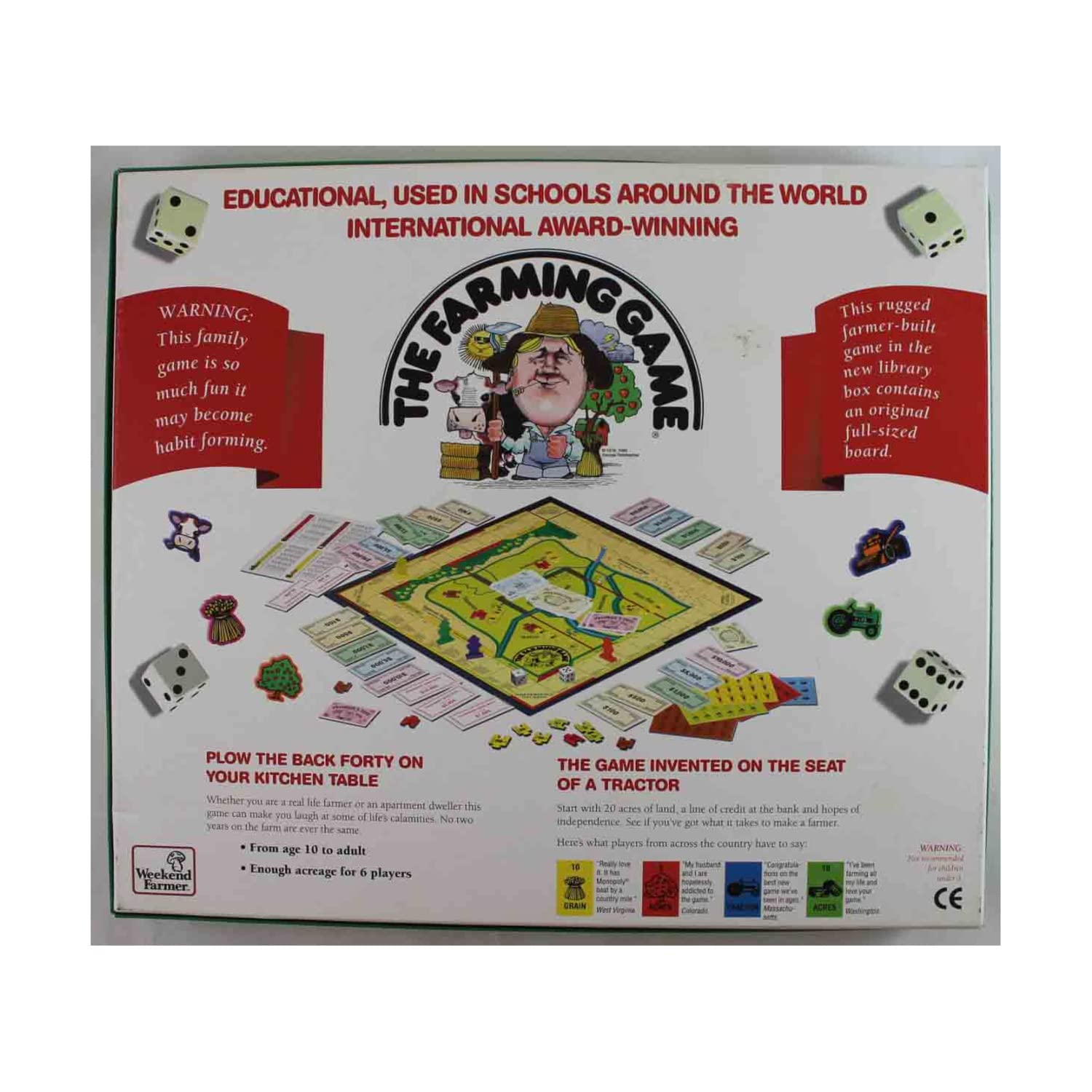 Weekend Farmer The Farming Game players around the table practice budgeting and planning.
