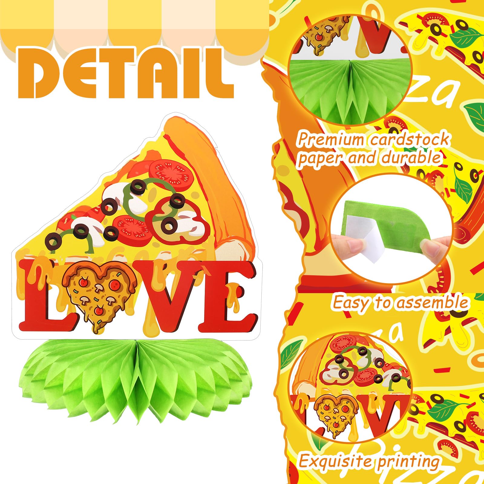 Weekgrat pizza-table decor ideal for birthdays and casual gatherings.