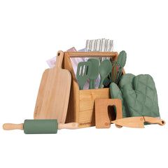 WeeSprout Little Chef apron for kids, durable and easy to clean for safe cooking.