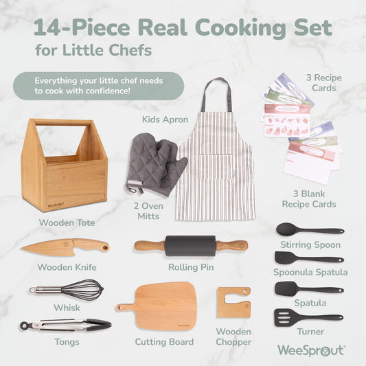 WeeSprout Little Chef rolling-pin for kids, smooth rolling for confident baking.